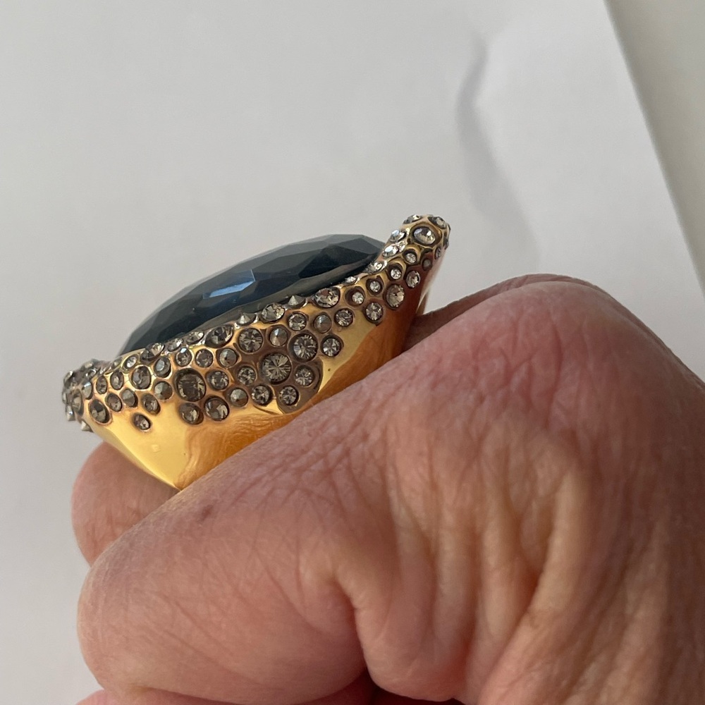 Alexis Bittar Crystal Encrusted Statement Ring size 6 - Picture 6 of 11